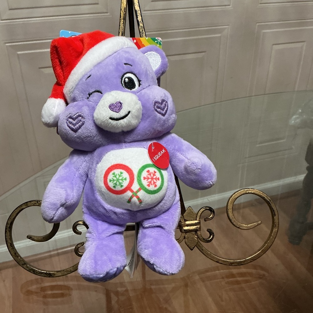 Fetch Care Bear Purple With Santa’s Hat Funshine Plush 9” Stuffed Animal